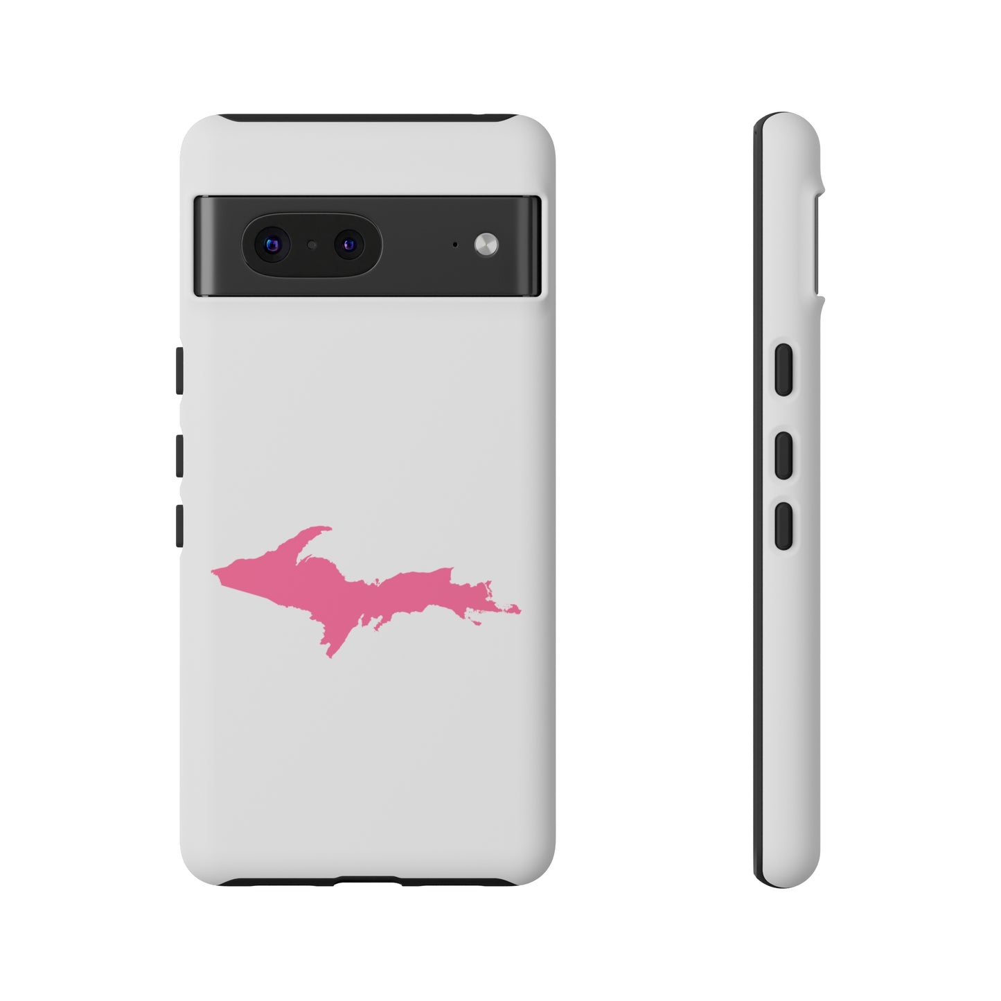 Michigan Upper Peninsula Tough Phone Case (w/ Pink UP Flag Outline) | Samsung & Pixel Android