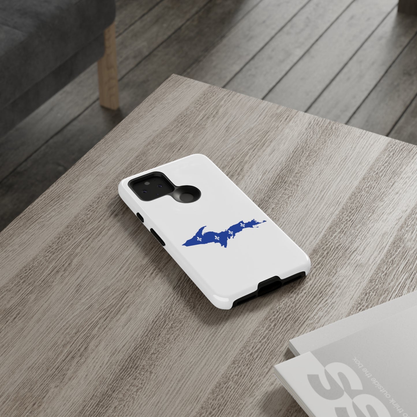 Michigan Upper Peninsula Tough Phone Case (w/ UP Quebec Flag Outline) | Samsung & Pixel Android