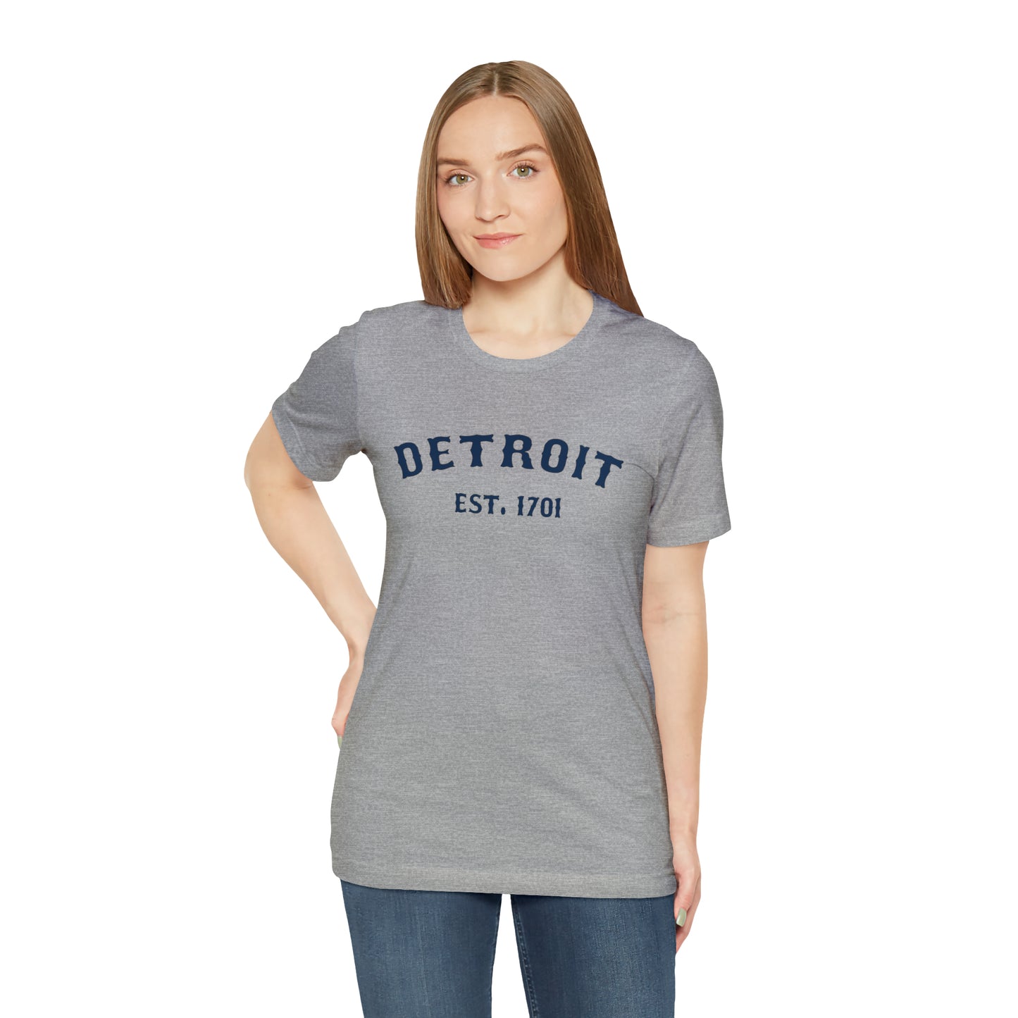 'Detroit EST. 1701' T-Shirt (Ballpark Font) | Unisex Standard