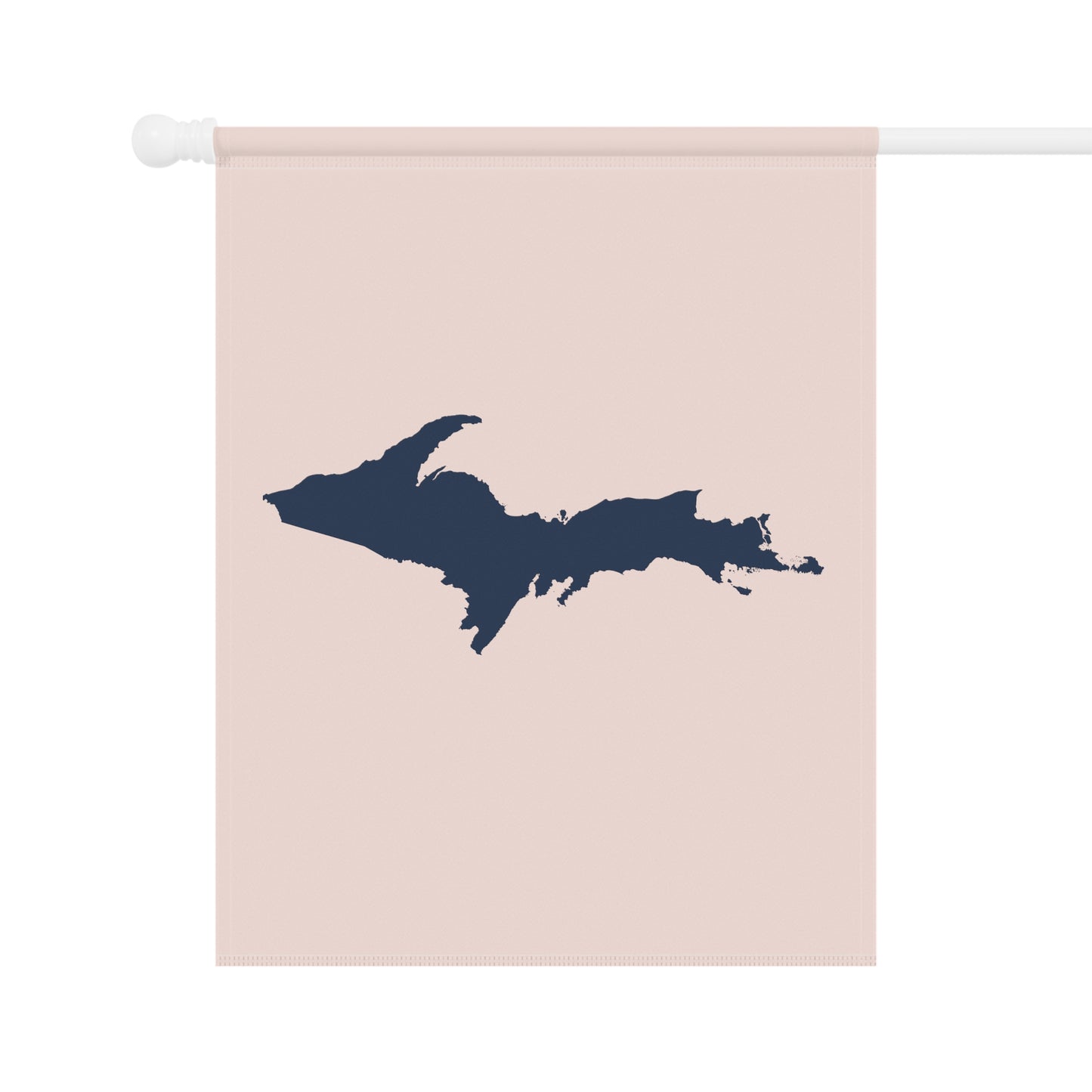 Michigan Upper Peninsula Home & Garden Flag (w/ UP Outline) | Champagne Pink