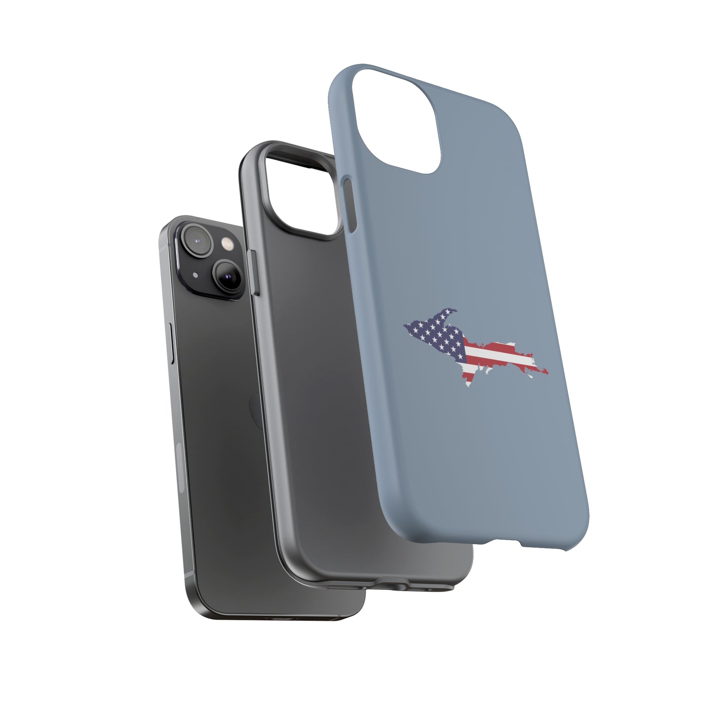 Michigan Upper Peninsula Tough Phone Case (B-24 Liberator Grey w/ UP USA Outline) | Apple iPhone