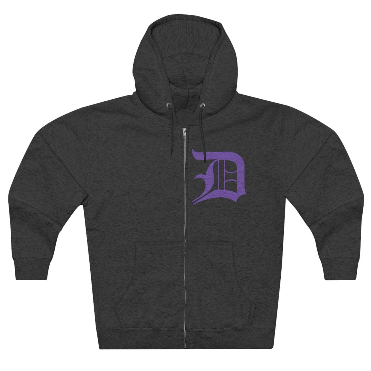 Detroit 'Old English D' Hoodie (Lake Iris) | Unisex Full Zip