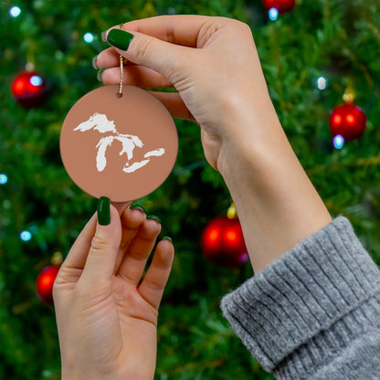 Great Lakes Christmas Ornament (Copper) | Ceramic - 4 Shapes