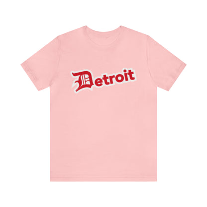 'Detroit' T-Shirt (Aliform Red w/ Old English 'D') | Unisex Standard