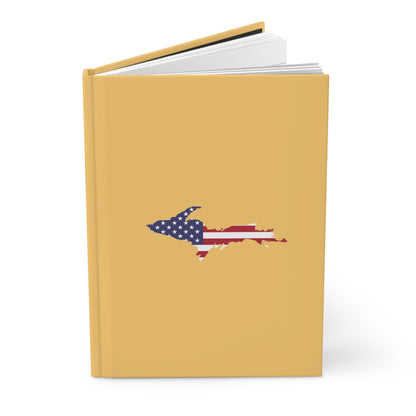 Michigan Upper Peninsula Hardcover Journal (w/ UP USA Flag) | Ruled - Citrine