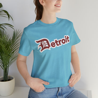 'Detroit' T-Shirt (Ore Dock Red w/ Old English 'D') | Unisex Standard