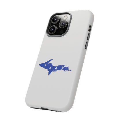 Michigan Upper Peninsula Tough Phone Case (Birch Bark White w/ UP Quebec Flag Outline) | Apple iPhone