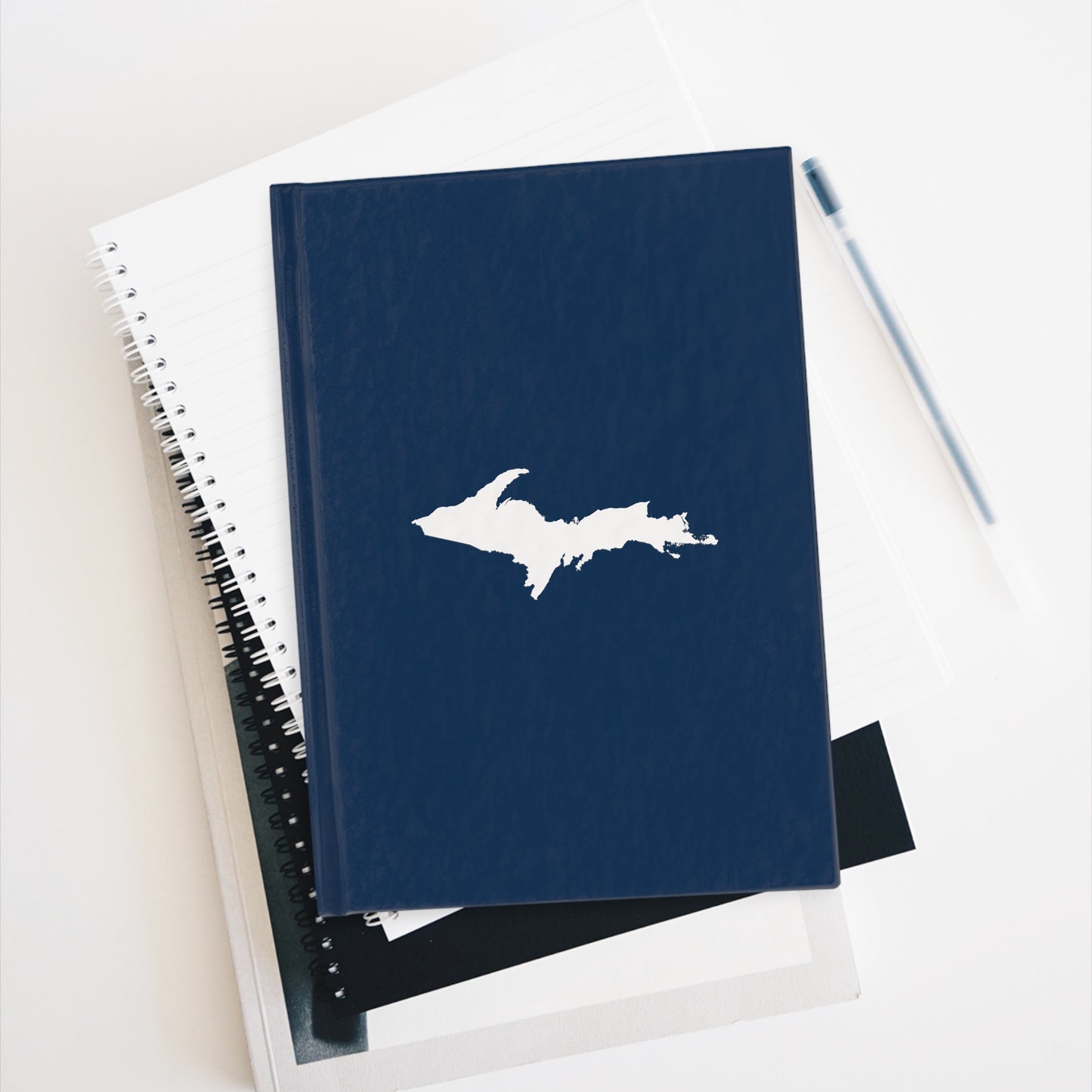 Michigan Upper Peninsula Blank Sketchbook (w/ UP Outline) | Navy