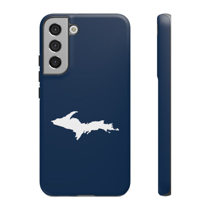 Michigan Upper Peninsula Tough Phone Case (Navy w/ White UP Outline) | Samsung & Pixel Android