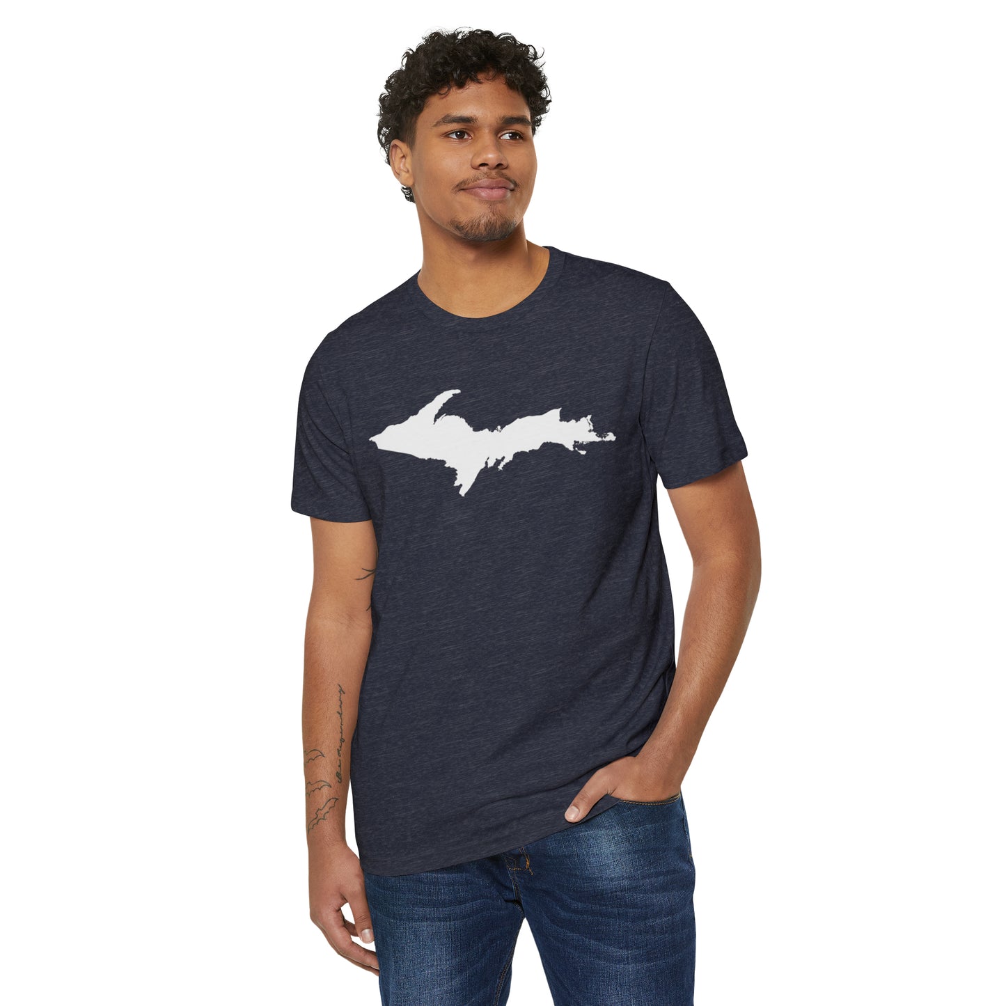 Michigan Upper Peninsula T-Shirt (w/ UP Outline) | Unisex Recycled Organic