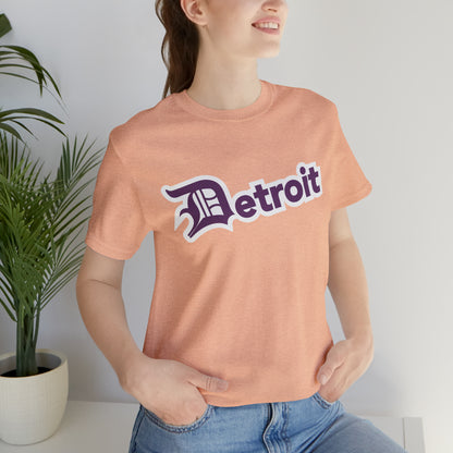 'Detroit' T-Shirt (Plum w/ Old English 'D') | Unisex Standard