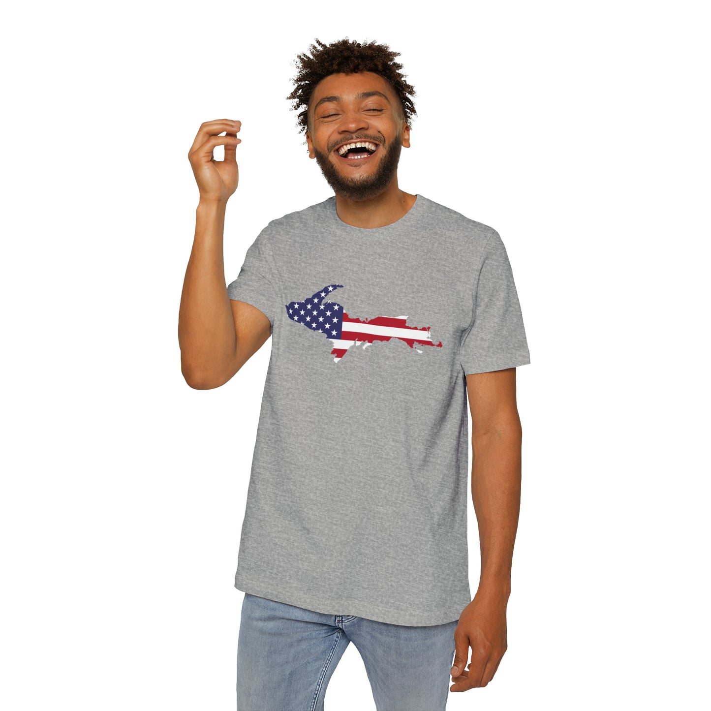 Michigan Upper Peninsula T-Shirt (Patriotic Edition) | Made in USA