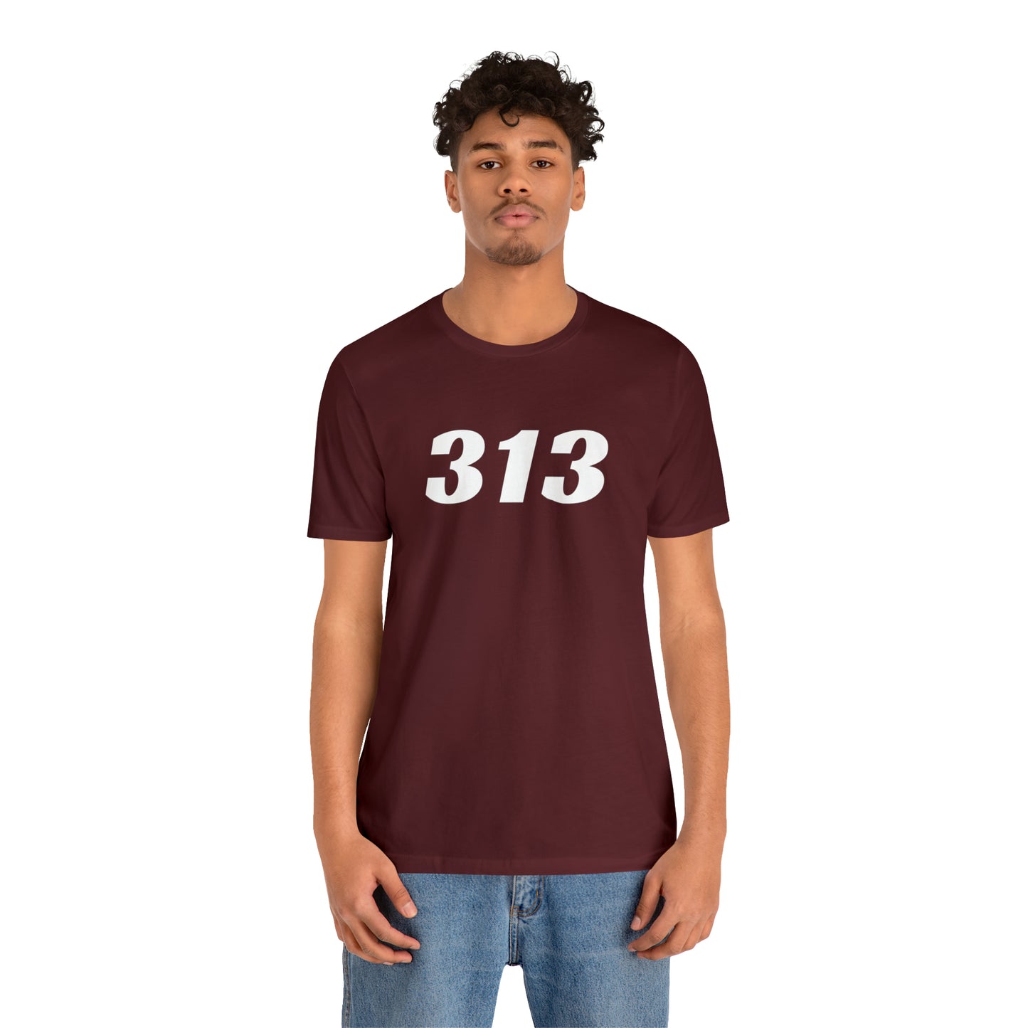 Detroit '313' T-Shirt (Racing Font) | Unisex Standard Fit