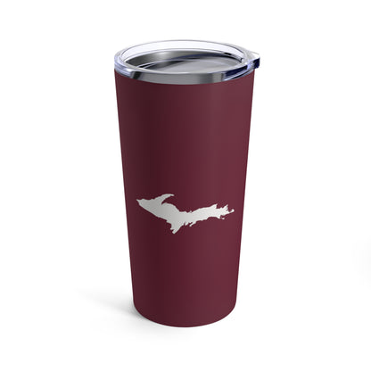 Michigan Upper Peninsula Tumbler (w/ UP Outline) | Old Mission Burgundy - 20oz