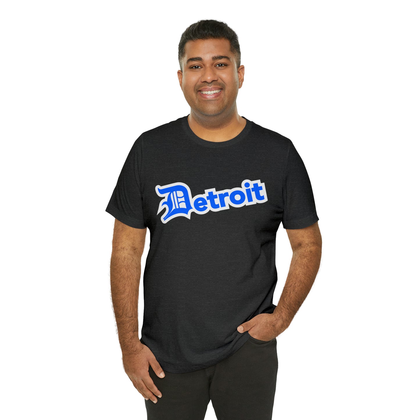 'Detroit' T-Shirt (MotorTown Blue w/ Old English 'D') | Unisex Standard