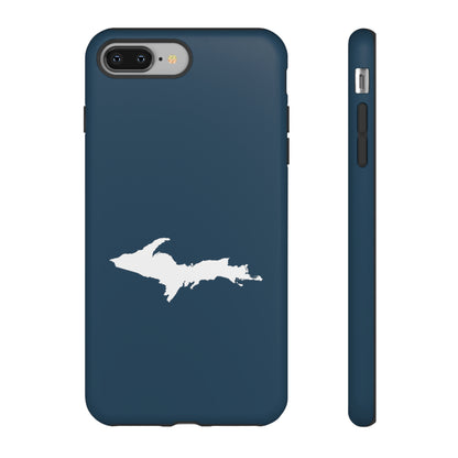 Michigan Upper Peninsula Tough Phone Case ('37 Caddie Cavalier Blue w/ UP Outline) | Apple iPhone