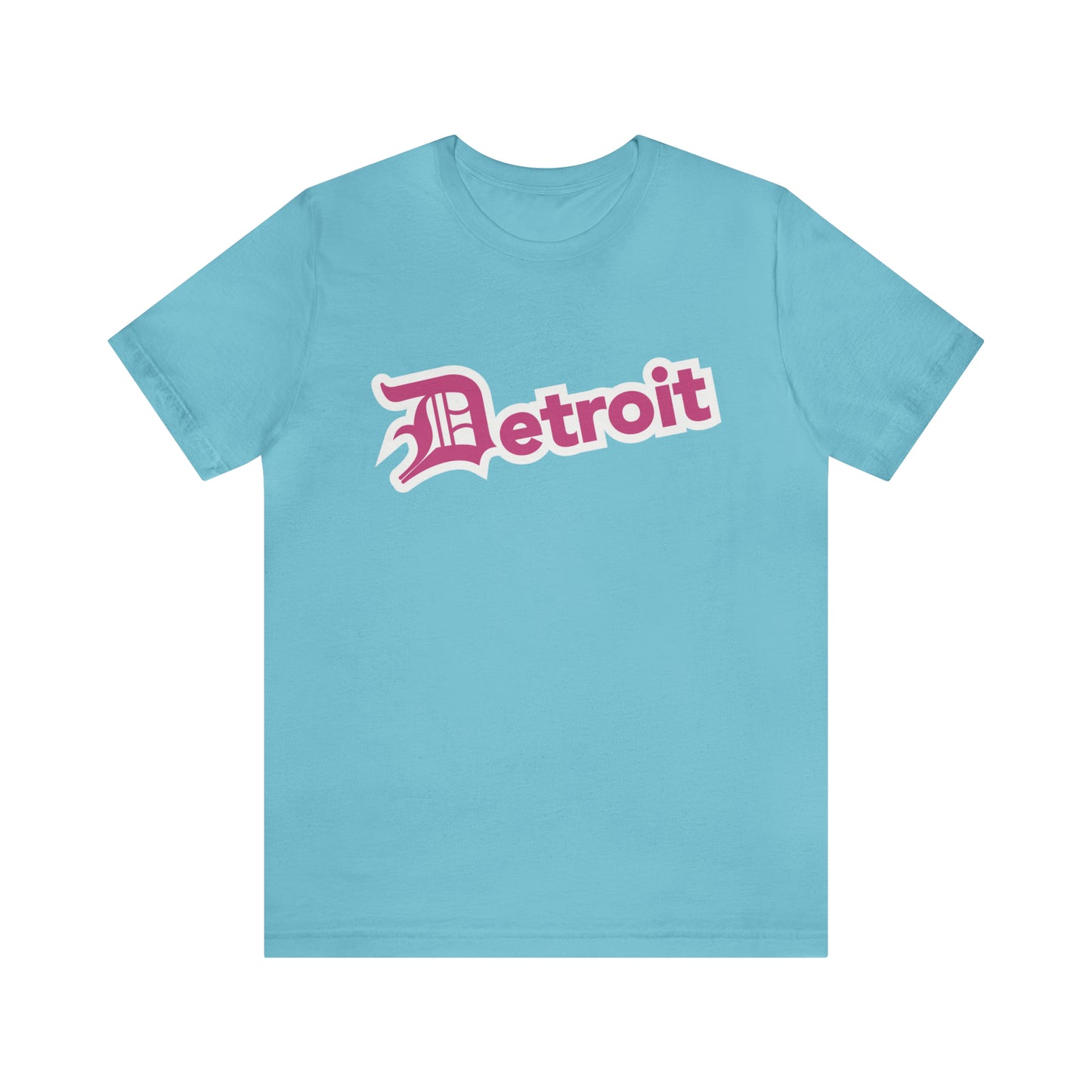 'Detroit' T-Shirt (Apple Blossom Pink w/ Old English 'D') | Unisex Standard