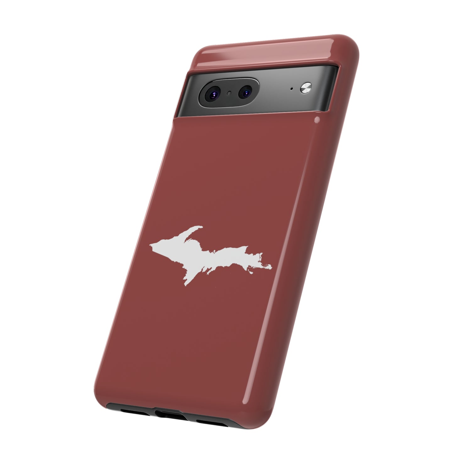 Michigan Upper Peninsula Tough Phone Case (Ore Dock Red w/ UP Outline) | Samsung & Pixel Android