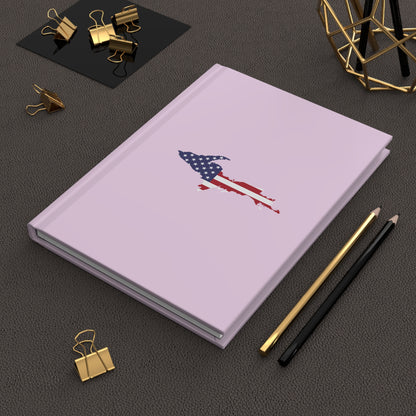 Michigan Upper Peninsula Hardcover Journal (w/ UP USA Flag) | Ruled - Pale Lavender