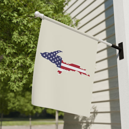 Michigan Upper Peninsula Home & Garden Flag (w/ UP USA Flag) | Ivory White