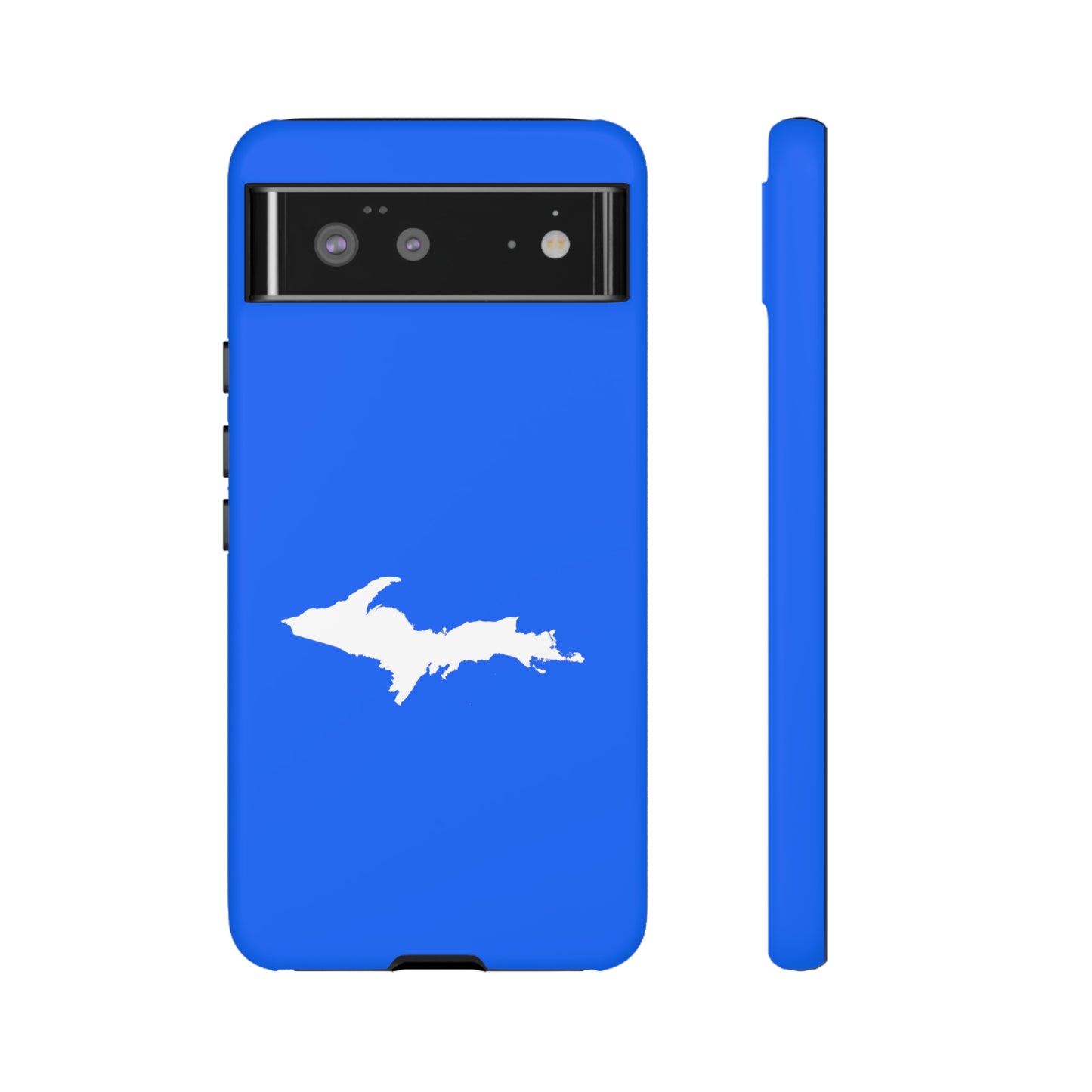 Michigan Upper Peninsula Tough Phone Case (Motor Town Blue w/ UP Outline) | Samsung & Pixel Android