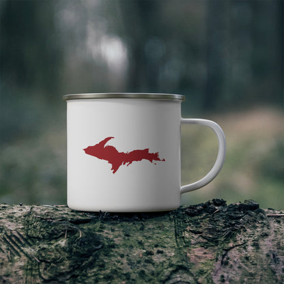 Michigan Upper Peninsula Camping Mug (Thimbleberry Red Outline) | 12oz