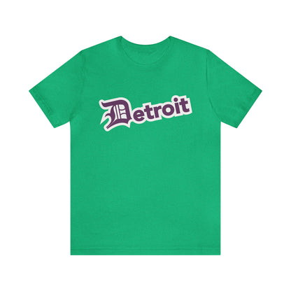 'Detroit' T-Shirt (Plum w/ Old English 'D') | Unisex Standard