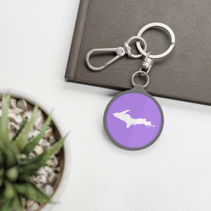 Michigan Upper Peninsula Keyring (w/ UP Outline) | Lavender