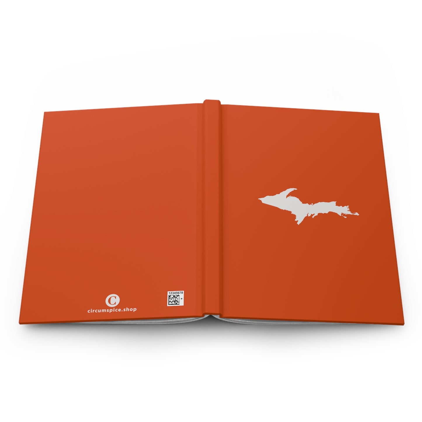 Michigan Upper Peninsula Hardcover Journal (Maple Leaf Orange w/ UP Outline) | Ruled - 150pgs