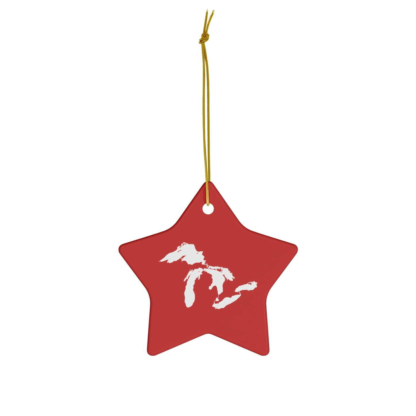 Great Lakes Christmas Ornament (Santa Red) | Ceramic - 4 Shapes