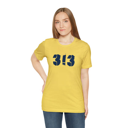 Detroit '313' T-Shirt (Spray Stencil Font) | Unisex Standard Fit