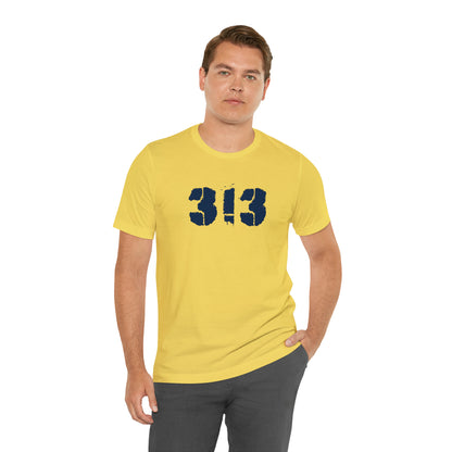 Detroit '313' T-Shirt (Spray Stencil Font) | Unisex Standard Fit