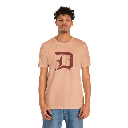 Detroit 'Old English D' T-Shirt (Ore Dock Red) | Unisex Standard