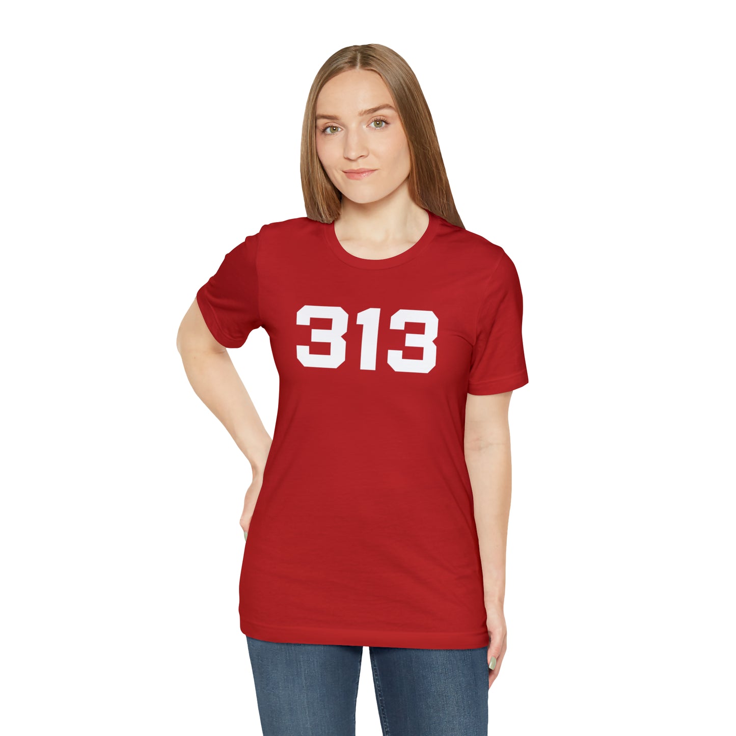 Detroit '313' T-Shirt (Athletic Font) | Unisex Standard Fit