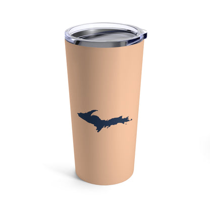 Michigan Upper Peninsula Tumbler (w/ UP Outline) | Peach - 20oz