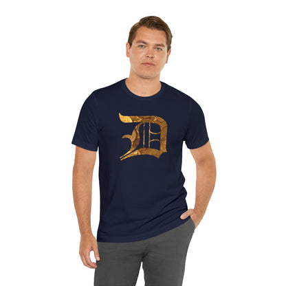 Detroit 'Old English D' T-Shirt (Gold Bullion Edition) | Unisex Standard