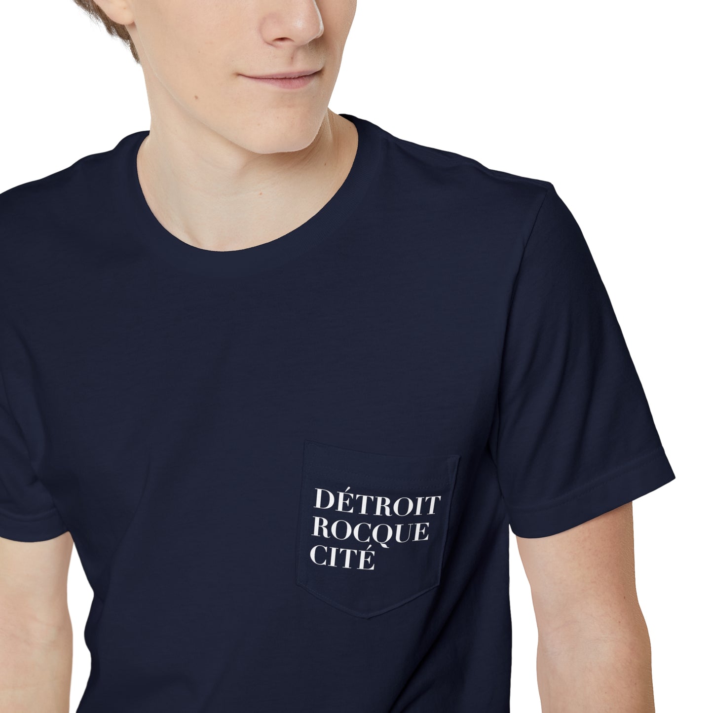 'Détroit Rocque Cité' Pocket T-Shirt | Unisex Standard