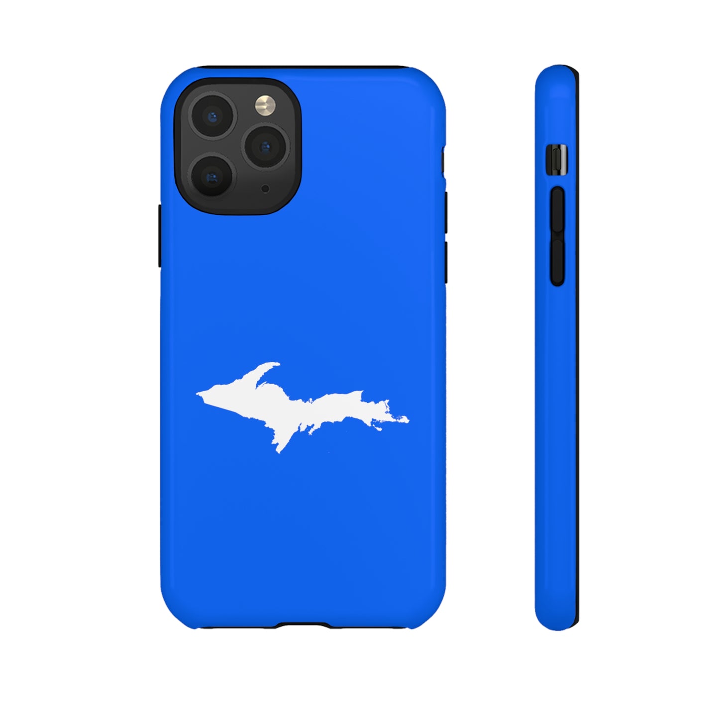 Michigan Upper Peninsula Tough Phone Case (Motor Town Blue w/ UP Outline) | Apple iPhone