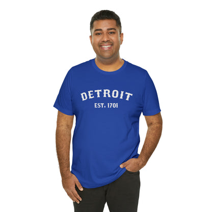 'Detroit EST. 1701' T-Shirt (Ballpark Font) | Unisex Standard