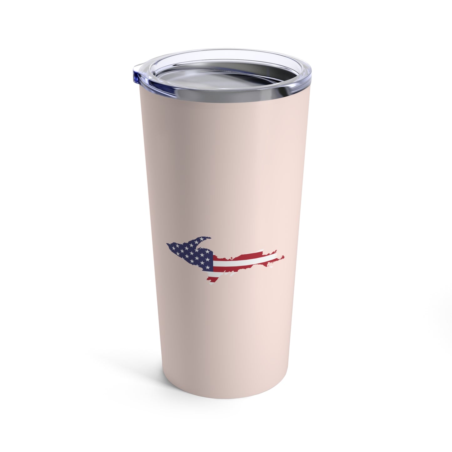 Michigan Upper Peninsula Tumbler (w/ UP USA Flag) | Champagne Pink - 20oz