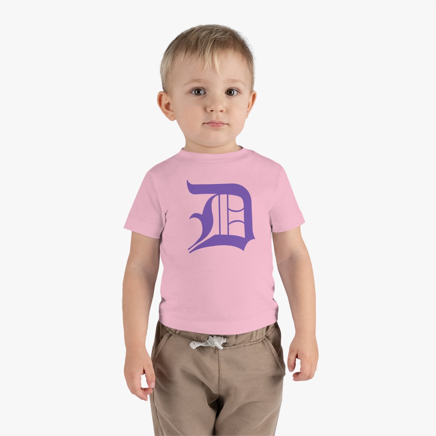 Detroit 'Old English D' Infant T-Shirt (Lake Iris) | Short Sleeve