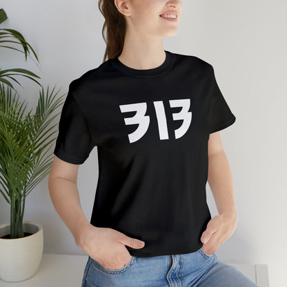 Detroit '313' T-Shirt (80s Glam Rock Font) | Unisex Standard Fit