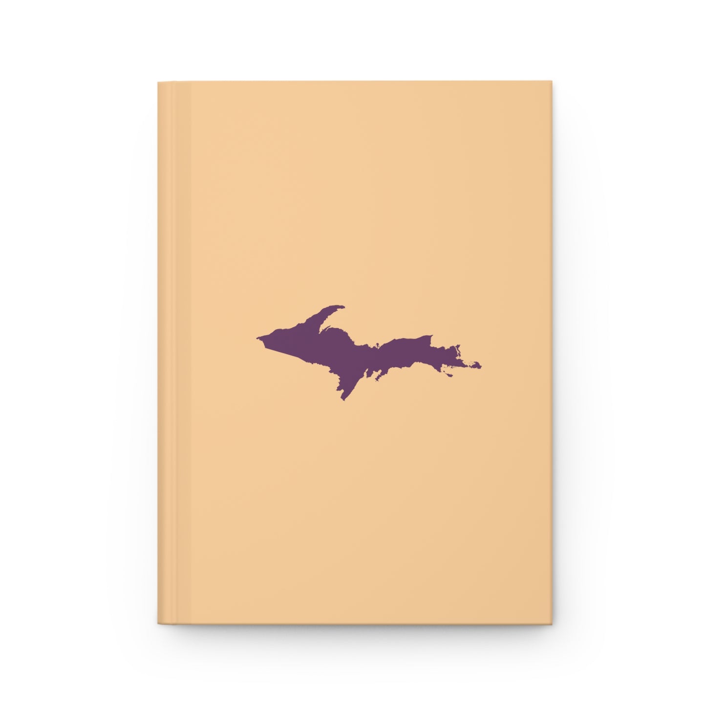 Michigan Upper Peninsula Hardcover Journal (Pale Apricot w/ Plum Outline) | Ruled - 150pgs