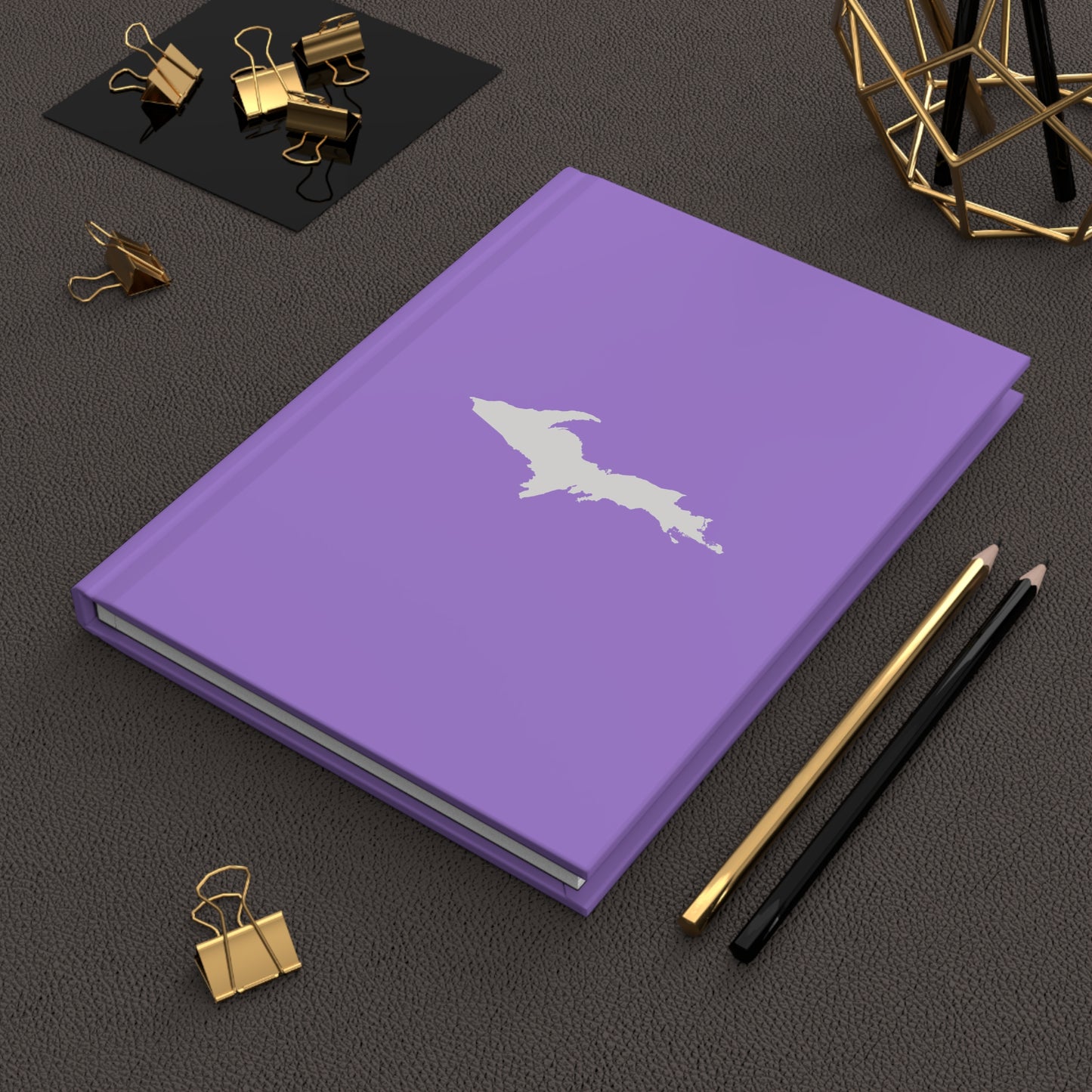 Michigan Upper Peninsula Hardcover Journal (Lavender w/ UP Outline) | Ruled - 150pgs