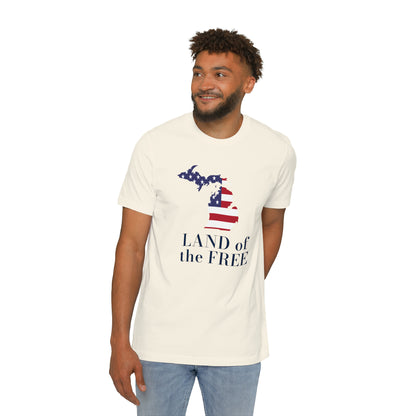 'Land of the Free' T-Shirt (w/ MI USA Flag) | Made in USA