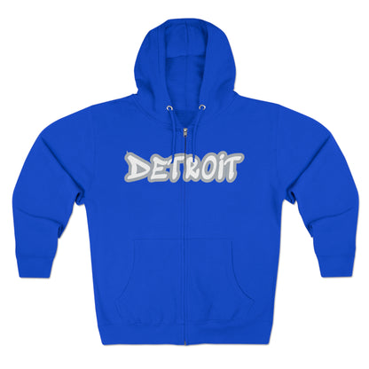 Detroit' Hoodie (Silver Tag Font) | Unisex Full Zip