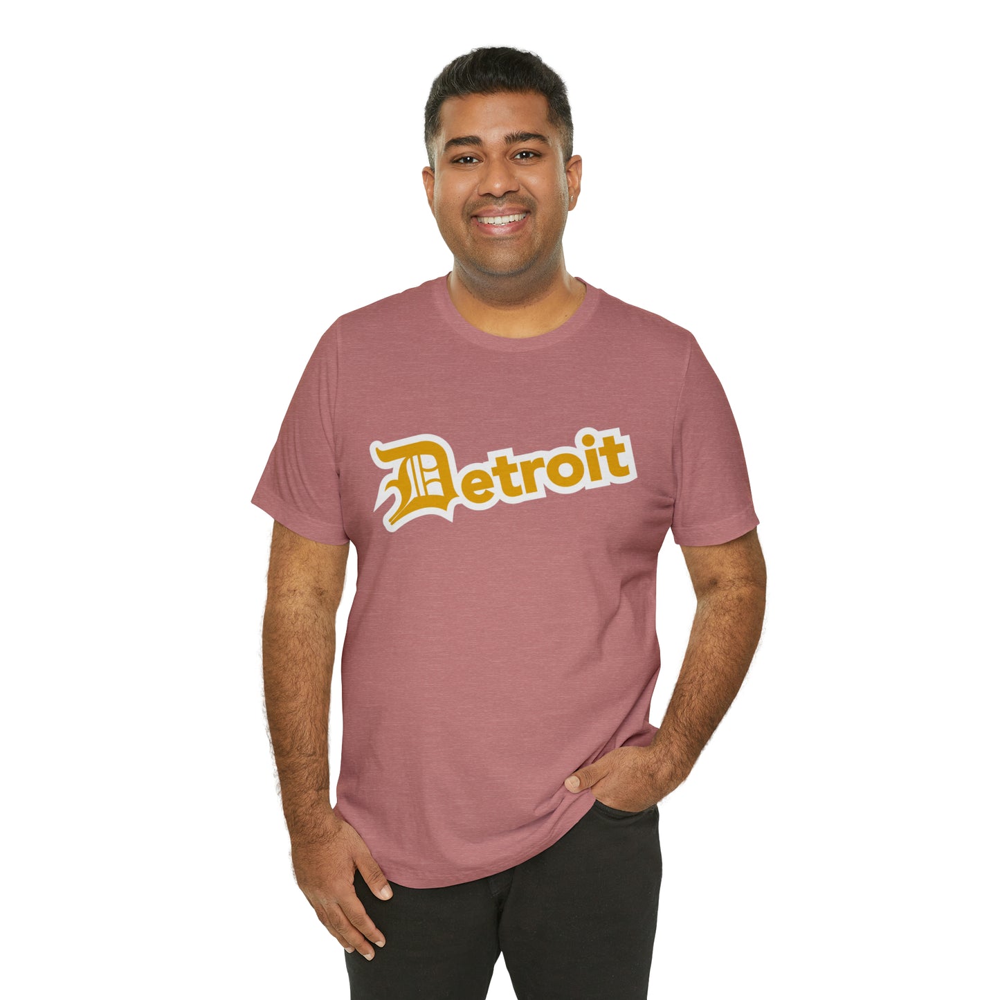 'Detroit' T-Shirt (Gold w/ Old English 'D') | Unisex Standard