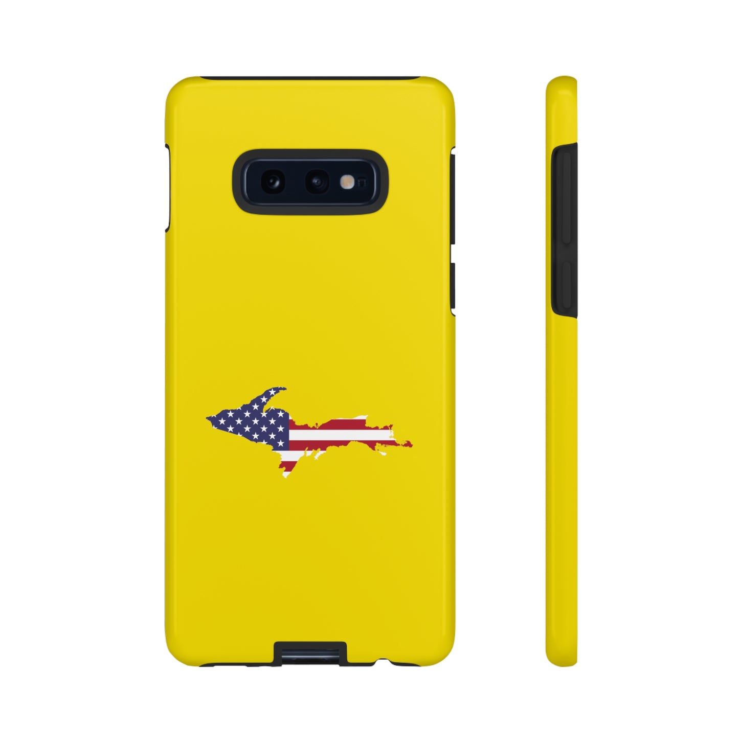 Michigan Upper Peninsula Tough Phone Case (Gadsen Yellow w/ UP USA Flag Outline) | Samsung & Pixel Android