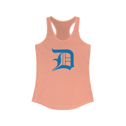 Detroit 'Old English D' Tank Top (Azure) | Women's Racerback