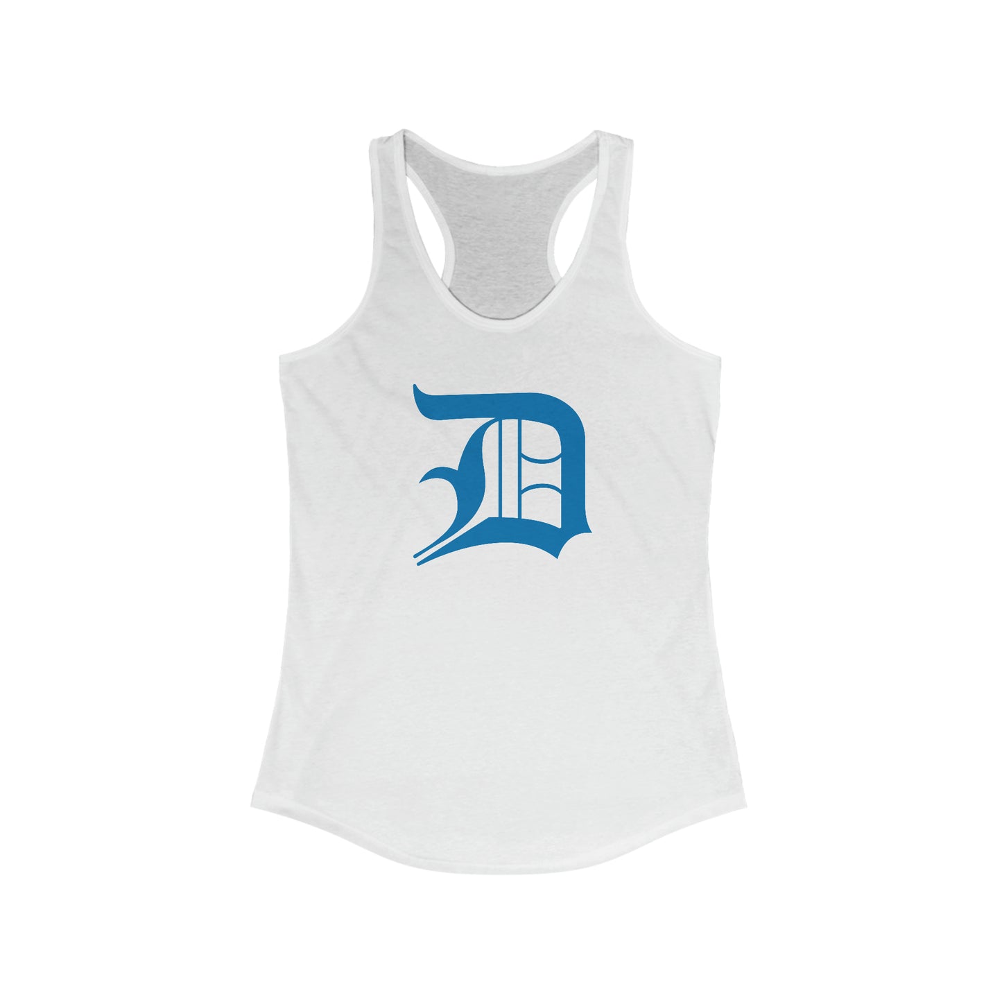 Detroit 'Old English D' Tank Top (Azure) | Women's Racerback